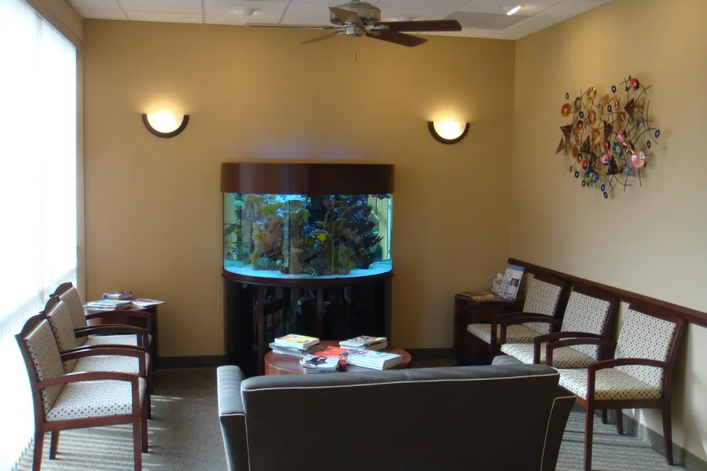 Fish tank in reception area