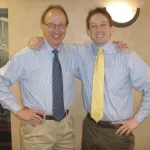 Father and son, Dr. Al Budrys and Dr. Jeff Budrys; photo of smiling Mentor OH dentists