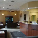 Reception desk and area
